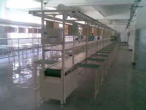 飛機(jī)臺(tái)式包裝皮帶線